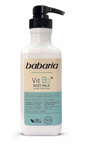 BABARIA  Vit B3+ Body Milk 100% Vegan 500ml Blanc