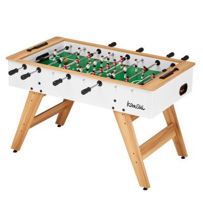 KANGUI Baby foot ado & adultes   Blanc/bois   3 balles li&egrave;ge   2 &agrave; 4 joueurs
