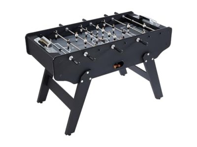 VENTE UNIQUE Baby foot style industriel en MDF - L153 x P77.6 x H96 cm - Noir - LIONEL