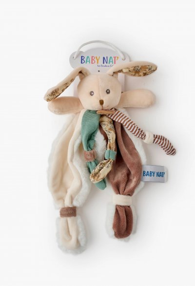 BABYNAT Baby Nat' - Doudou Lapin - Id&eacute;e Cadeau de Naissance - Rose - Poupi - BN0111