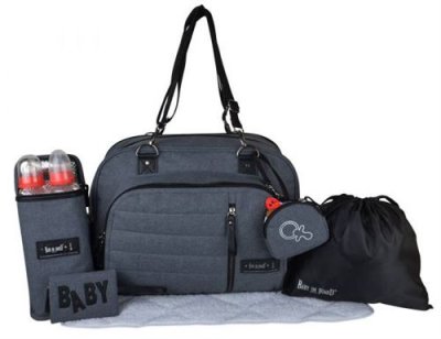 BABY ON BOARD  Sac &agrave; langer Daily Smoke, gris