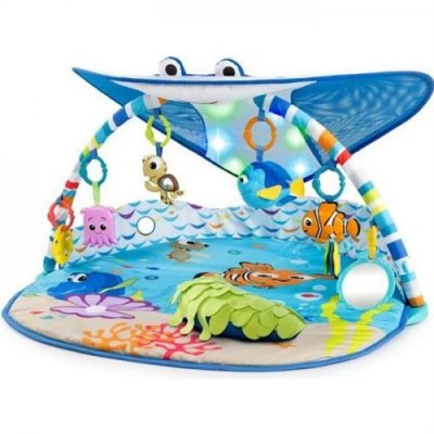 BABY Tapis d Eveil le Monde de N&eacute;mo Mr. Ray Ocean Lights Lumieres et Plus de 20 mi