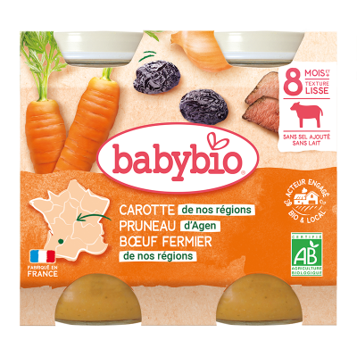 BABYBIO  Menu Caro/Prun/Boeuf 2X200g