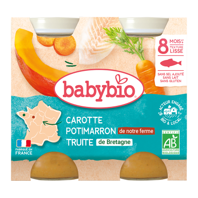 BABYBIO  Menu Legume/Truite 2X200g