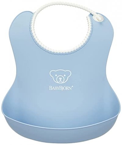 BABYBJORN BABYBJ&Ouml;RN Bavoir, lot de 1, Bleu pastel