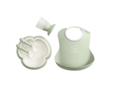 BABYBJORN BabyBj&ouml;rn Coffret Repas B&eacute;b&eacute; lot de 5, Vert pastel