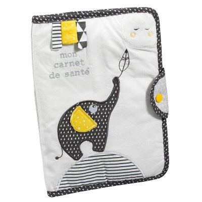 SAUTHON Babyfan - Prot&egrave;ge Carnet de Sant&eacute; Jaune,Blanc,Gris