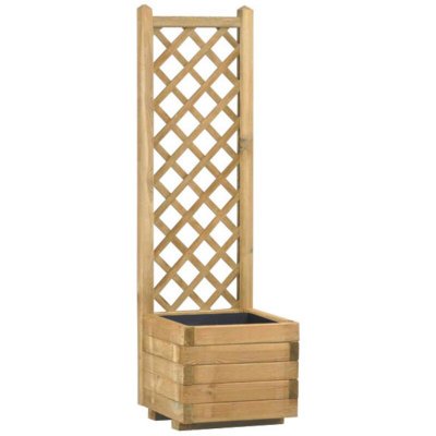 CERLAND Bac &agrave; fleurs treillis droit - 30 L - L132 x l40 x h7