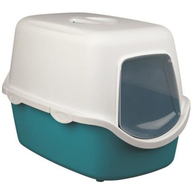 TRIXIE Bac &agrave; liti&egrave;re couvert Vico Aquamarine/Blanc 40x40x56 cm 