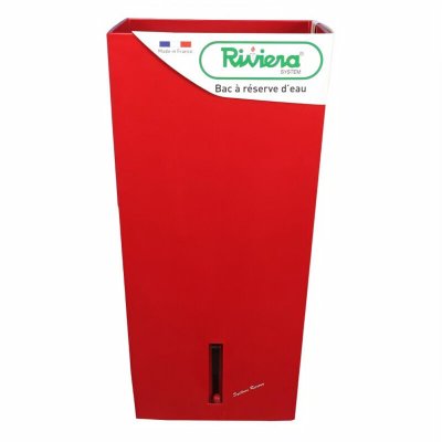 RIVIERA Bac &agrave; r&eacute;serve d'eau Eva new rouge 37x68.5x37cm