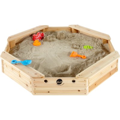 PLUM Bac &agrave; sable en bois avec 4 bancs int&eacute;gr&eacute;s 25067AA108