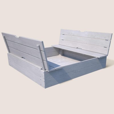 SOULET Bac &agrave; sable en bois lasur&eacute; avec bancs - 