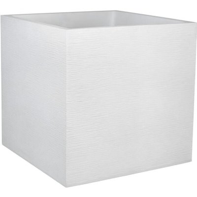 EDA Bac carr&eacute; Graphit plastique L49.5 H49.5 cm blanc
