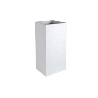 EDA Bac carr&eacute; haut Graphit plastique L39,5 H80 cm 31L blanc