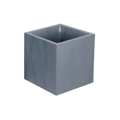 EDA Bac carr&eacute; Volcania plastique L39 H43 cm 35L gris galet