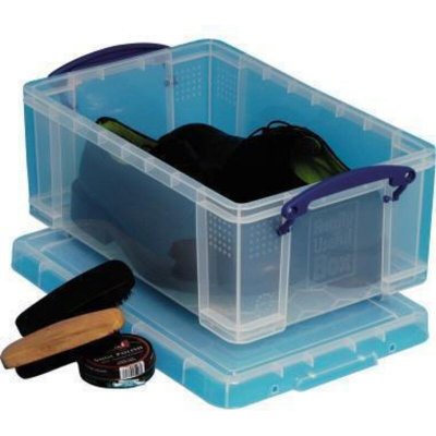 REALLY USEFUL BOX Bac De Rangement Plastique + Couvercle 9l Transparent