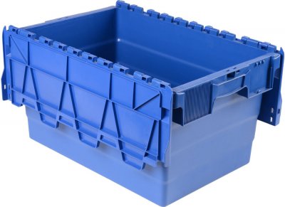 VISO Bac navette &agrave; couvercle int&eacute;gr&eacute;  54l - Bleu