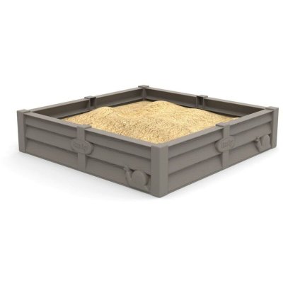 SMOBY Bac Square Garden 2 en 1 : bac a sable et carr&eacute; potager - 76x76cm - B&acirc;che de fond fournie - 