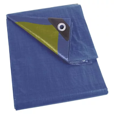 GENERIQUE B&acirc;che - Bleu/Kaki - R&eacute;sistant - 5 x 8 m (110-0508) - Perel