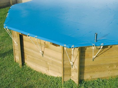UBBINK B&acirc;che de piscine et s&eacute;curit&eacute; rectangle 350x505 cm