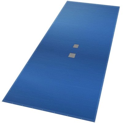 VOUNOT B&acirc;che de piscine rectangulaire double couche  8x14m - Bleue - PE 160 gr/m2 - Filet &eacute;coulement