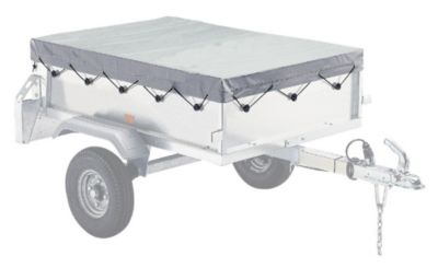 TRAX Bache de protection remorque 200x120cm taille XL - Gris