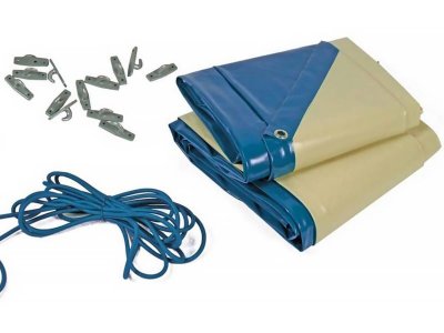 HABITAT ET JARDIN B&acirc;che hiver pour piscine Caimans - 280 gr/m&sup2; - bleu