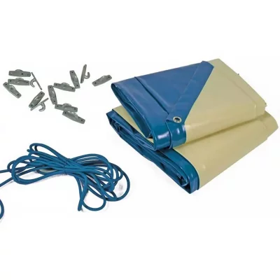 HABITAT ET JARDIN B&acirc;che hiver pour piscine Panama - 280 gr/m&sup2; - bleu