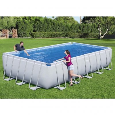 BESTWAY B&acirc;che solaire rectangulaire pour piscine , L.703 cm x l.366 cm 
