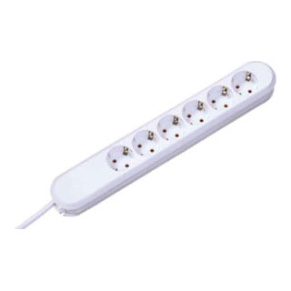 BACHMANN  381.247K multiprise 1,5 m 6 sortie(s) CA Blanc