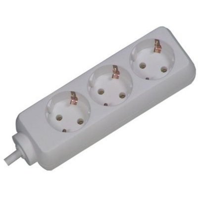 BACHMANN  387.270S multiprise 1,5 m 3 sortie(s) CA Int&eacute;rieure Blanc