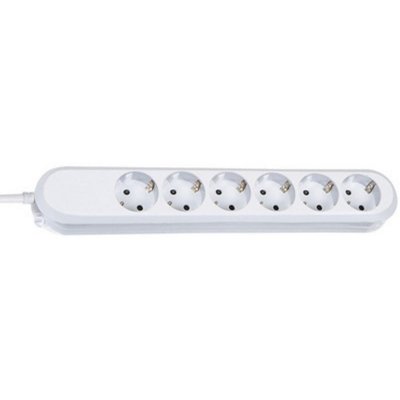 BACHMANN  SMART 6x Schuko H05VV-F 3G 1.50mm&sup2; 16A/3680W 5m multiprise 6 sortie(s) CA Blanc
