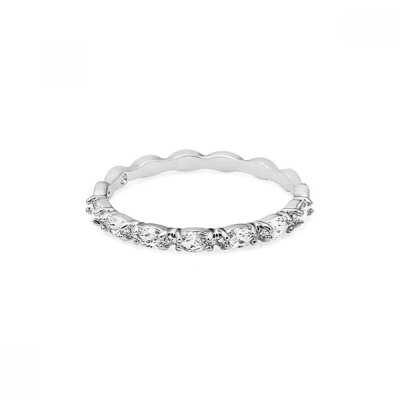 SWAROVSKI BIJOUX Bague Vittore, Taille marquise, Blanche, M&eacute;tal rhodi&eacute; Blanc Swarovski