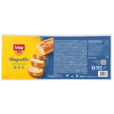 SCHUER Baguette Pr&eacute;cuite, Sans Gluten Schar - Les 2 Baguettes De 175 G