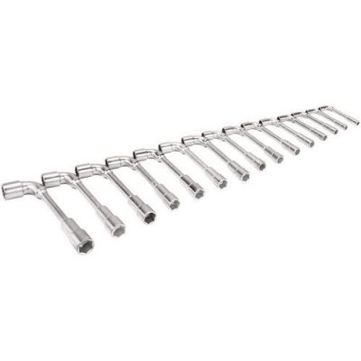 BAHCO  ASSORTIMENT DE DOUILLES DOUBLES, COURB&Eacute;ES, 12PANS, 15 PCS - 28M/15