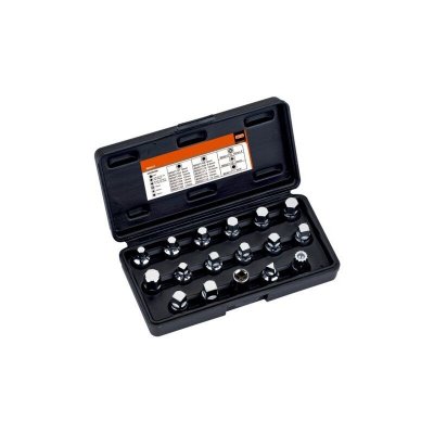 BAHCO  BE6217 Coffret d'embouts pour vidange, 3/8"", Set de 17