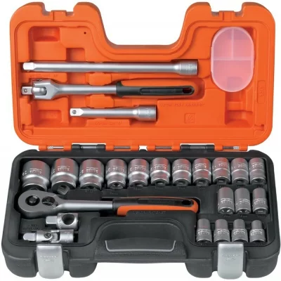 BAHCO  coffret de 24pcs douilles 1/2"" et cliquet r&eacute;versible s240
