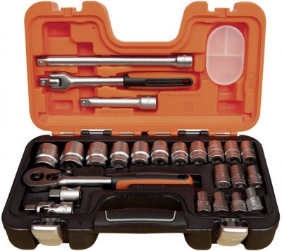 BAHCO  coffret de 24pcs douilles 1/2"" et cliquet r&eacute;versible s240