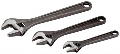 BAHCO  jeu de 3 cl&eacute;s a molette (250mm-10"", 200mm-8"", 150mm-6"") adjust 3