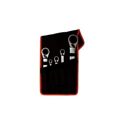 BAHCO  - Jeu de cl&eacute;s polygonales &agrave; cliquet 4 en 1 (5 pcs) S4RM/5T