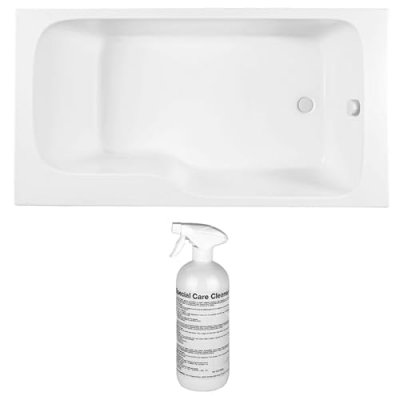 Baignoire bain douche JACOB DELAFON Malice antid&eacute;rapante + nettoyant 170 x 90 version droite