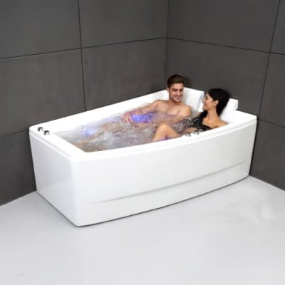 Baignoire baln&eacute;o 2 places sangha duo wave droite l170xl(120x70)xh63cm, by spalina