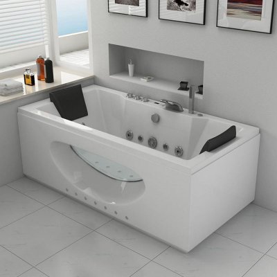 Baignoire baln&eacute;o Ca&iuml;man 32 jets - Blanc