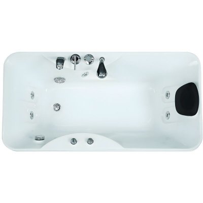 Baignoire baln&eacute;o d'angle gauche GAVINO - 1 place - 140L - 150x75x55cm - LX moteur