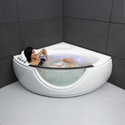 Baignoire baln&eacute;o d'angle samsara wave l135xl135xh60cm, by spalina
