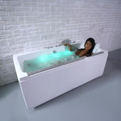 Baignoire baln&eacute;o droite maya Wave L170xl78xH61cm, by Spalina Blanc