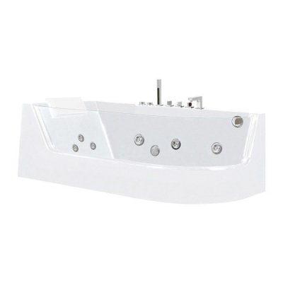 Baignoire baln&eacute;o vitr&eacute;e aria blanche - 1 place - 263l - 80*170*57cm