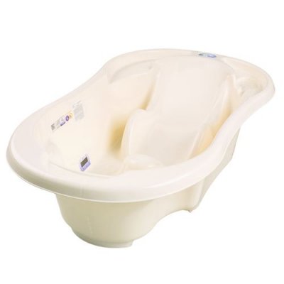 MON MOBILIER DESIGN Baignoire b&eacute;b&eacute; avec r&eacute;ducteur int&eacute;gr&eacute; jaune / sans option