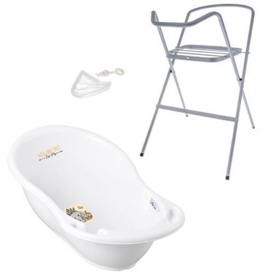 GENERIQUE Baignoire b&eacute;b&eacute; thermom&egrave;tre blanc elephant 86 cm + pied + tuyau
