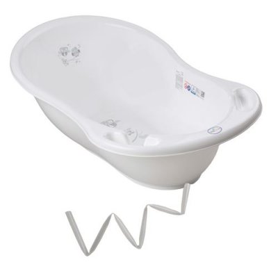 GENERIQUE Baignoire b&eacute;b&eacute; thermom&egrave;tre blanc owls 102 cm + tuyau